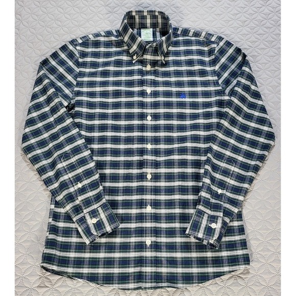 Brooks Brothers Men's Linen Shirt Regent Fit Long Sleeve‎ Classic Fit Size S - Picture 2 of 11